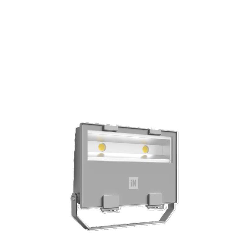 proiettore LED Performance in Lighting Guell 2 piu00f9 grigio visione frontale alta efficienza per esterni IP66