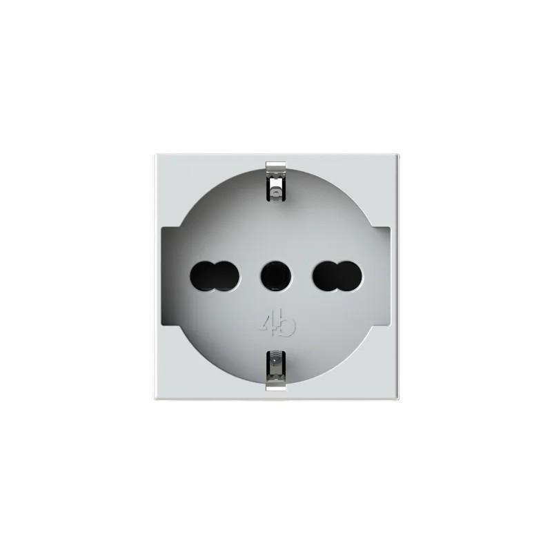 vista frontale presa elettrica universale 4BOX compatibile Matix GO bianca