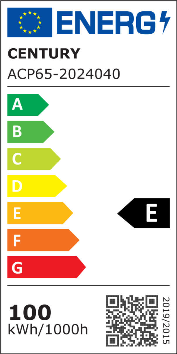 etichetta energetica strip LED Century classe E 100W
