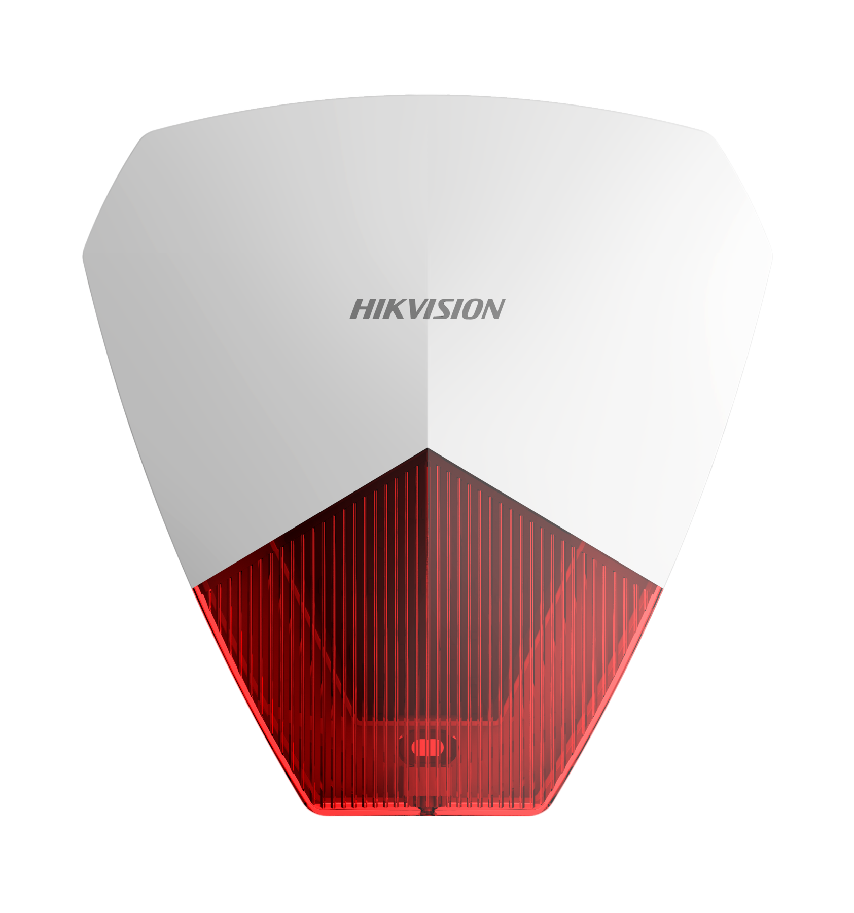 vista frontale sirena filare hikvision per protezione ambienti dettaglio frontale sirena filare hikvision design moderno per allarme interno