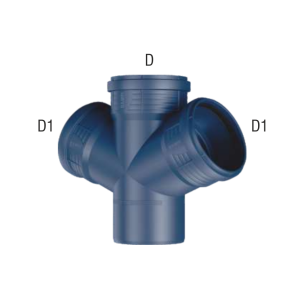 Braga doppia 67,5° dn 90/90/90 pp insonorizzata  blusilent blsda0090