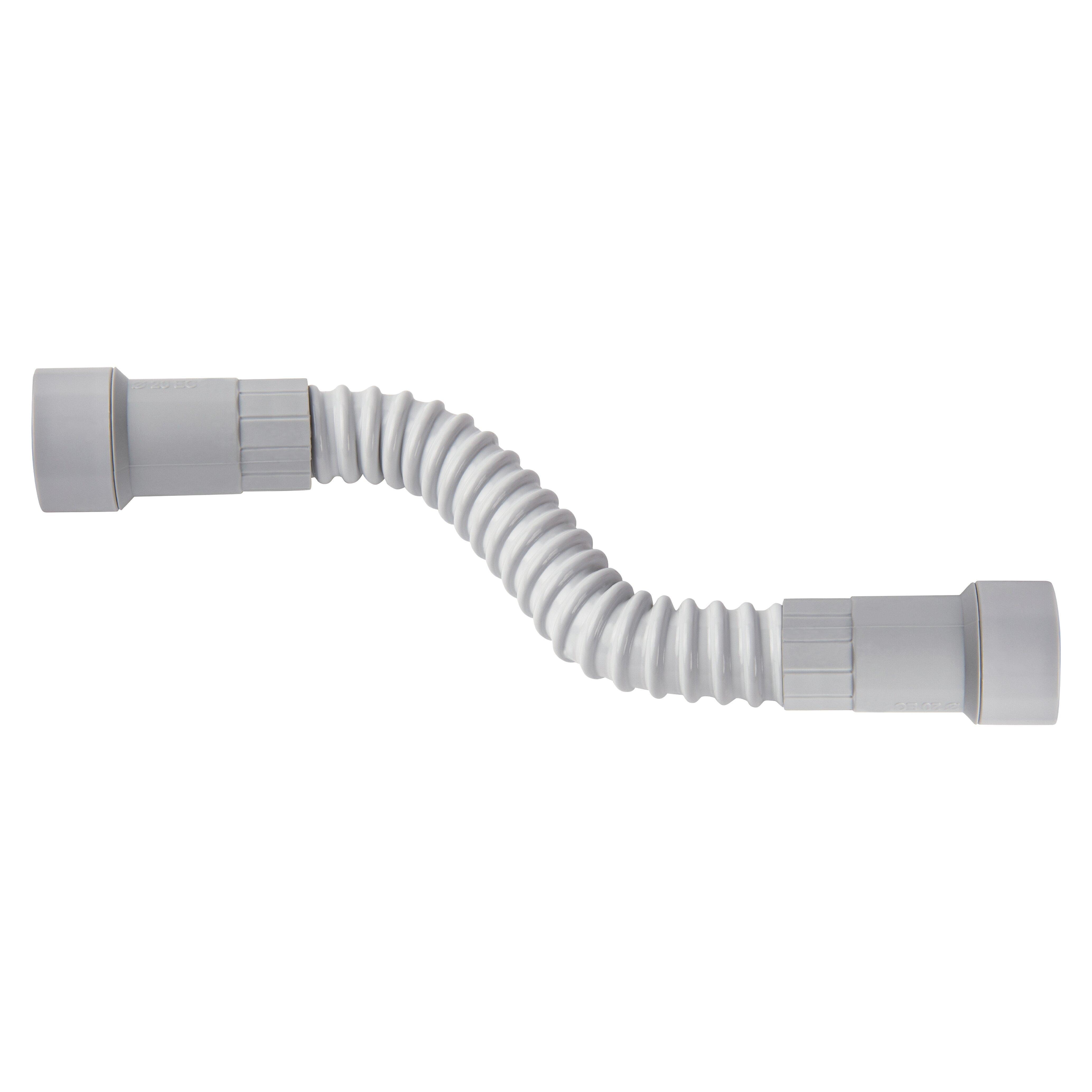 Curva flessibile Elettrocanali per tubi rigidi IP65 25 mm in pvc grigio Curva flessibile Elettrocanali tubo-tubo IP65 diametro 25 mm per installazione elettrica in pvc