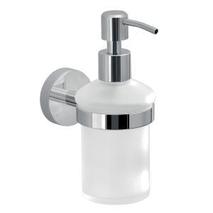Dosasapone a muro bagno acciaio inox cromall vetro satinato  eros 000023811300000