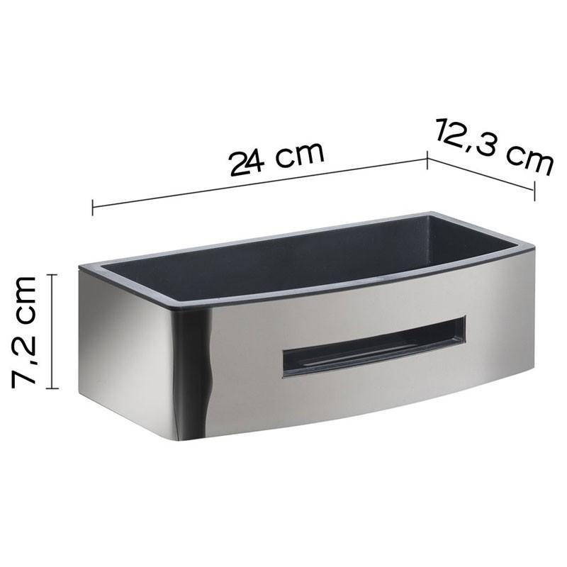 dimensioni portaoggetti doccia rettangolare cromato Gedy lunghezza 24 centimetri dimensioni portaoggetti doccia rettangolare cromato Gedy lunghezza 24 centimetri