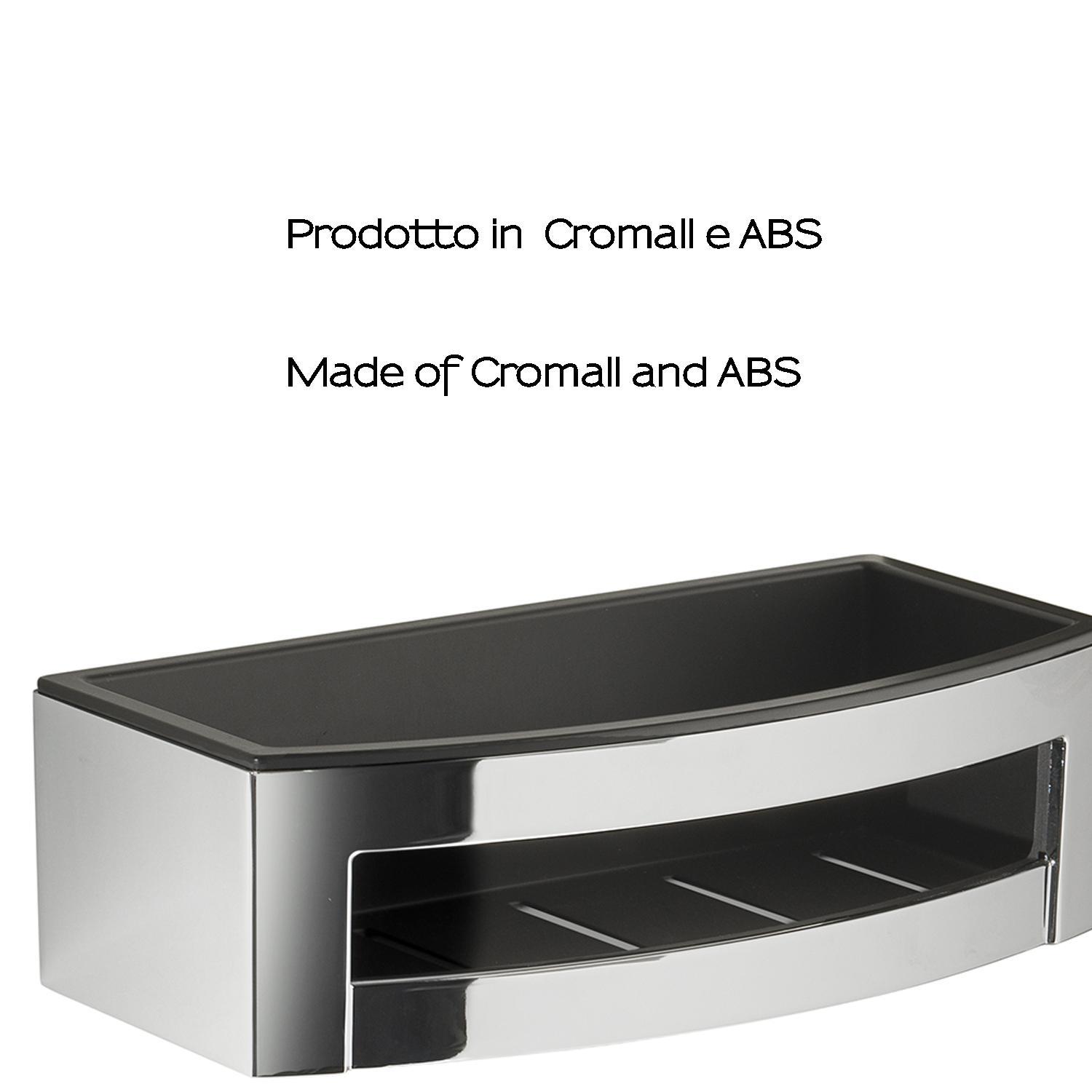 dettaglio materiale Cromall e ABS portaoggetti doccia cromato Gedy dettaglio materiale Cromall e ABS portaoggetti doccia cromato Gedy
