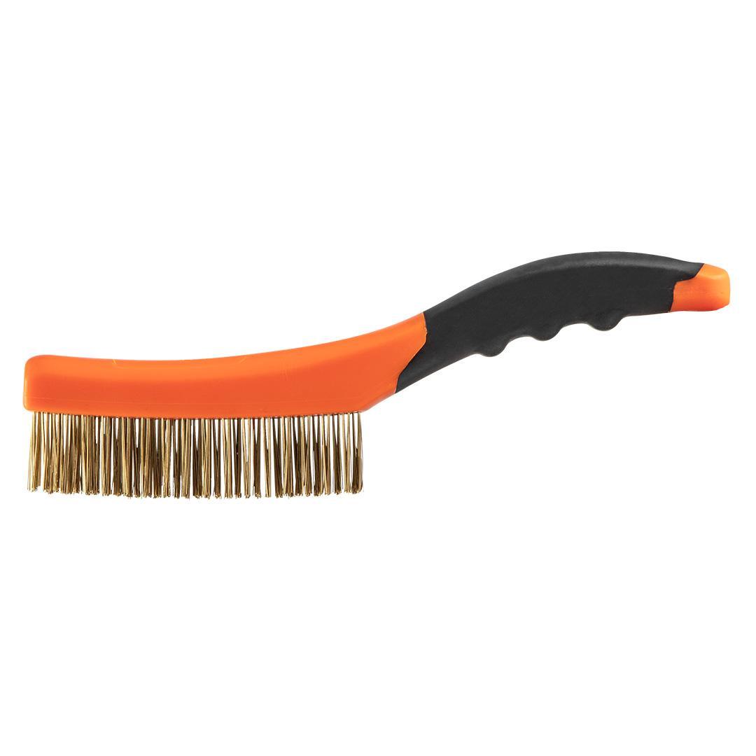 spazzola metallica setole ottone impugnatura ergonomica NEO per rimozione ruggine spazzola metallica con setole in filo di ottone e impugnatura antiscivolo NEO uso professionale