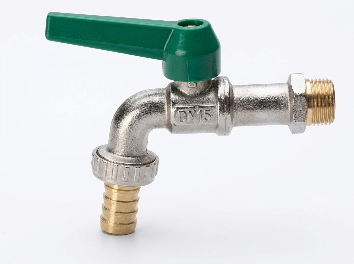 Rubinetto portagomma antigelo a sfera da esterno 1 2 pollice IDRO-BRIC leva verde