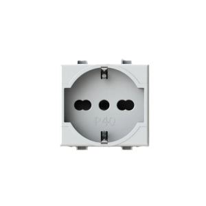 Presa universale p40 2p+t 16a bianca compatibile bticino matix finder 4b.am.p40