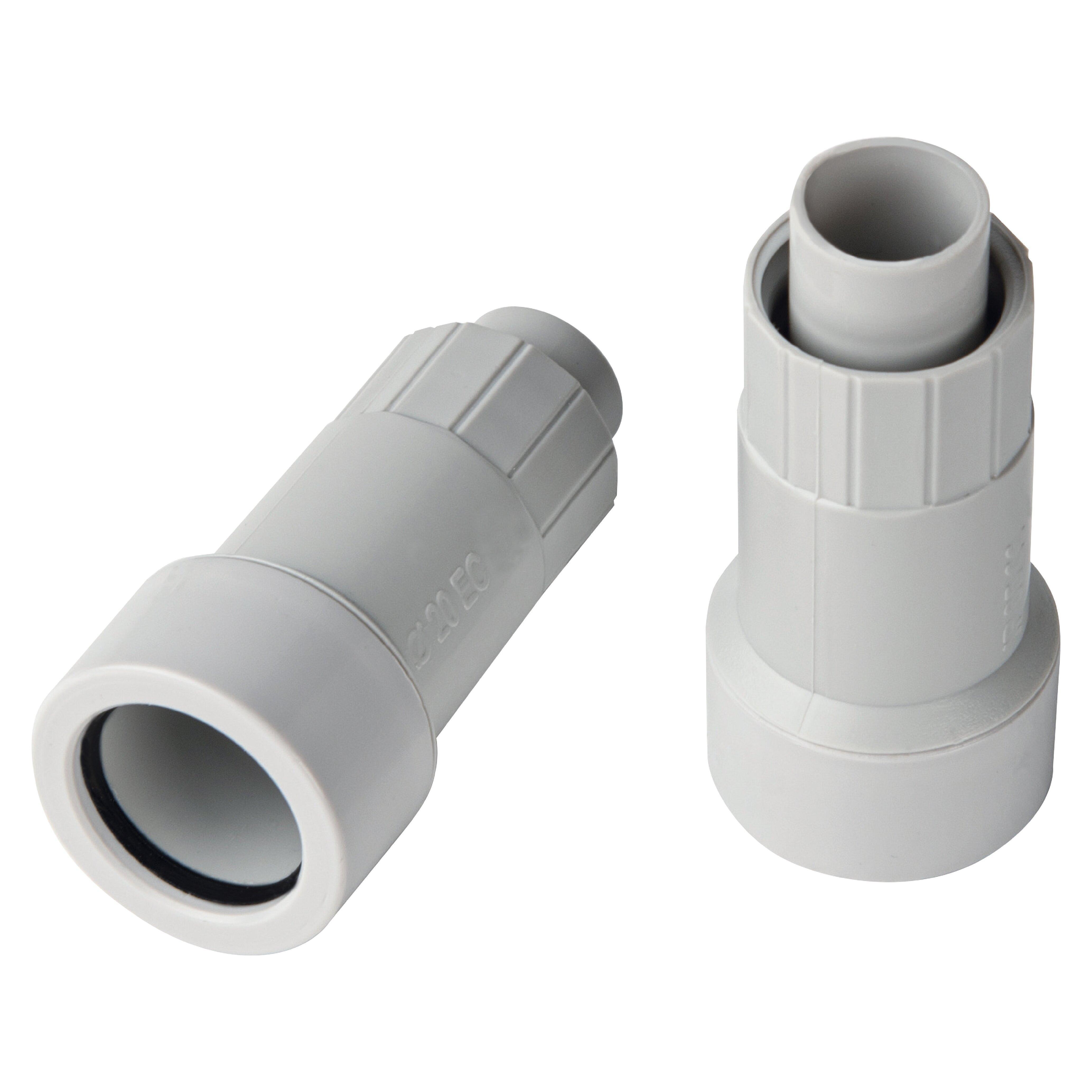 Connessione professionale tubo guaina IP65 grigio Elettrocanali 40 32 mm Raccordo tubo guaina IP65 grigio Elettrocanali per collegamento tubo 40 mm e guaina 32 mm