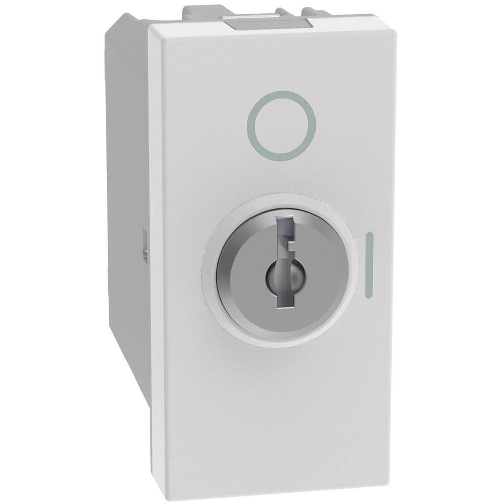 Interruttore a chiave 2 poli 16AX BTicino MatixGo bianco per controllo illuminazione e comandi elettrici
