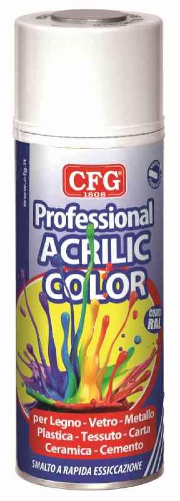 smalto acrilico spray rosso fuoco RAL 3000 CFG SpA per legno metallo plastica ceramica bomboletta smalto acrilico spray rosso fuoco RAL 3000 CFG SpA 400 ml multiuso professionale