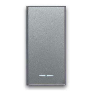 Invertitore tasto 1p 16ax illuminabile grigio tech  allumia s44 443004