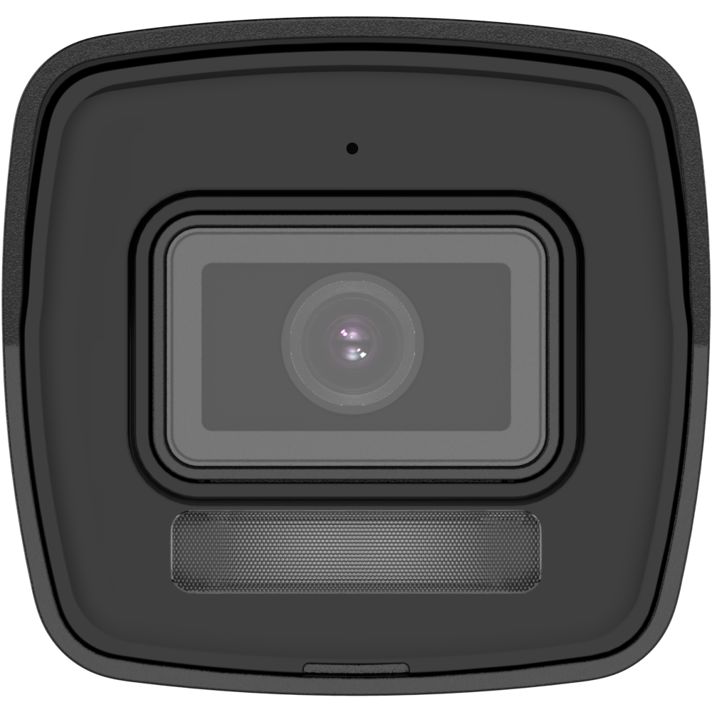 dettaglio lente e illuminatore telecamera Hikvision IP bullet 8MP dettaglio frontale telecamera IP bullet Hikvision 8MP smart hybrid light