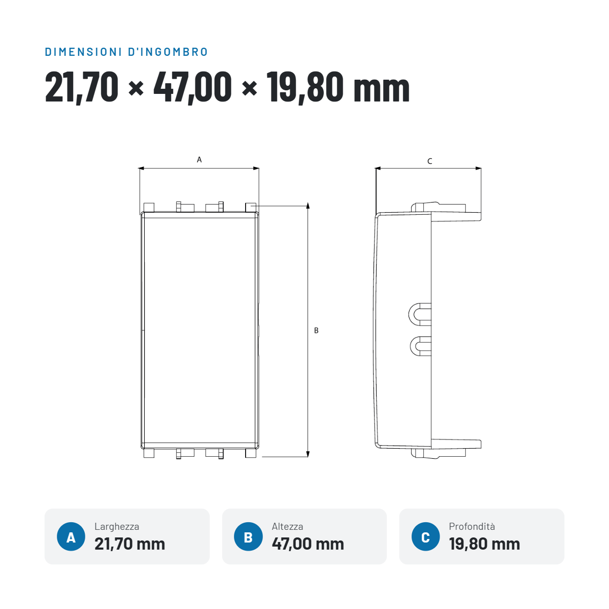 copriforo elettrico antracite Livinglight 4BOX per prese elettriche copriforo elettrico antracite compatibile Livinglight 4BOX vista frontale