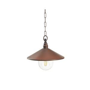 Sospensione da soffitto e27 ip44 alluminio corten  spectre 159/36
