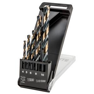 Punte elicoidali hss-cnc 124 pro-tec din 338 4-10 mm set 5 pz  55h086