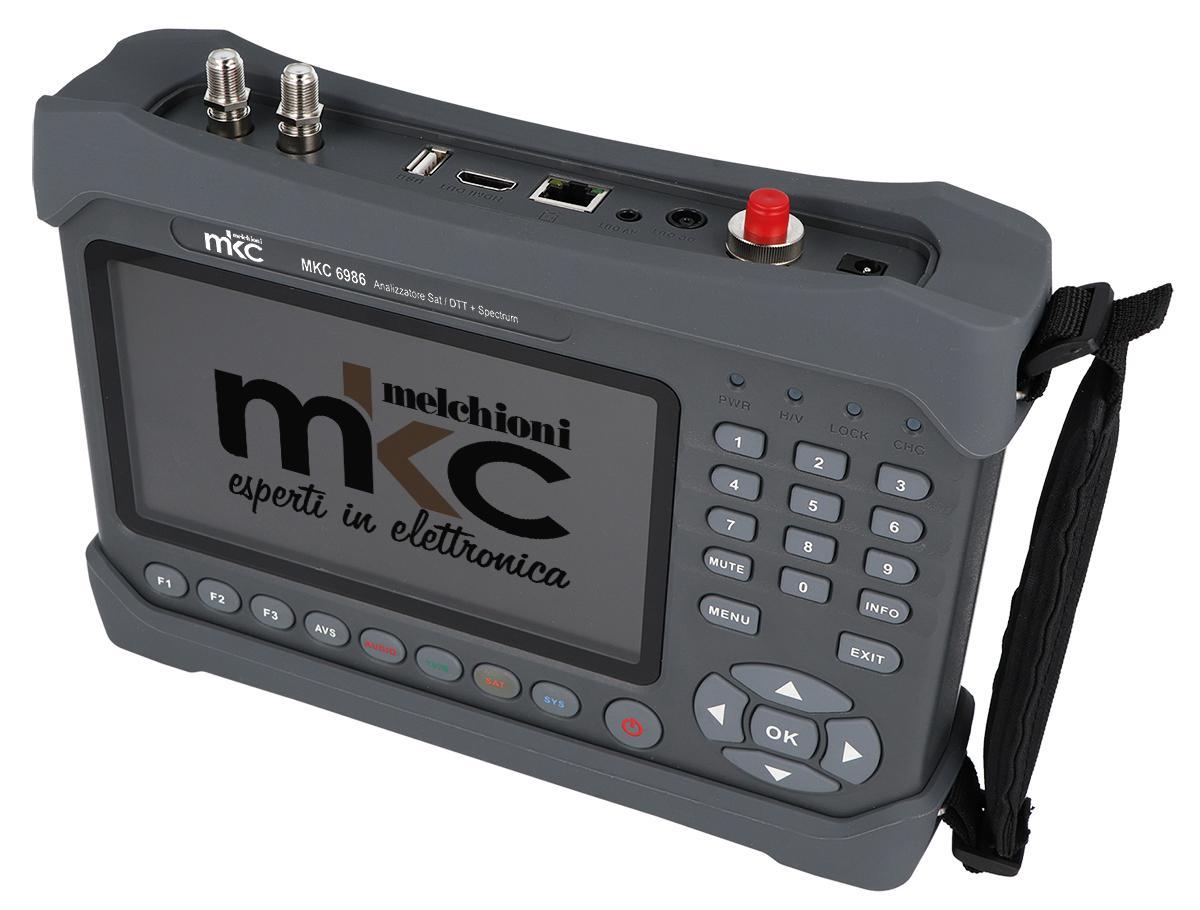 ingressi av e hdmi analizzatore satellitare mkc per installatori connettori laterali av e hdmi dell analizzatore satellitare professionale mkc