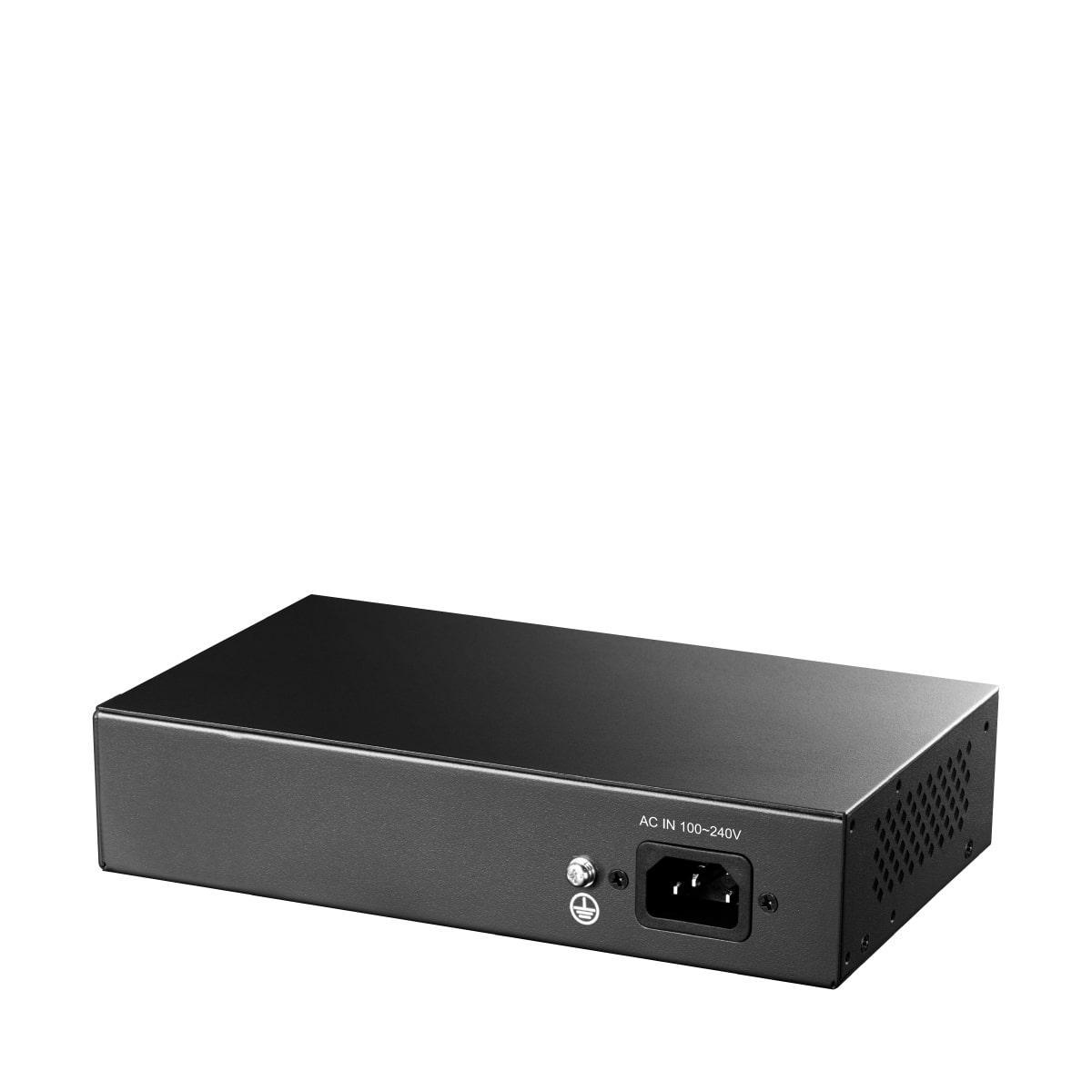 Switch Cudy 16 porte Gigabit retro con porta alimentazione Retro dello switch Cudy 16 porte Gigabit connessioni alimentazione