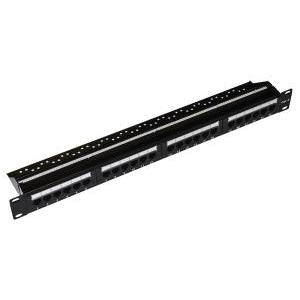 Pannello patch 19 utp cat 6 24 porte rj45 nero poe  486623286