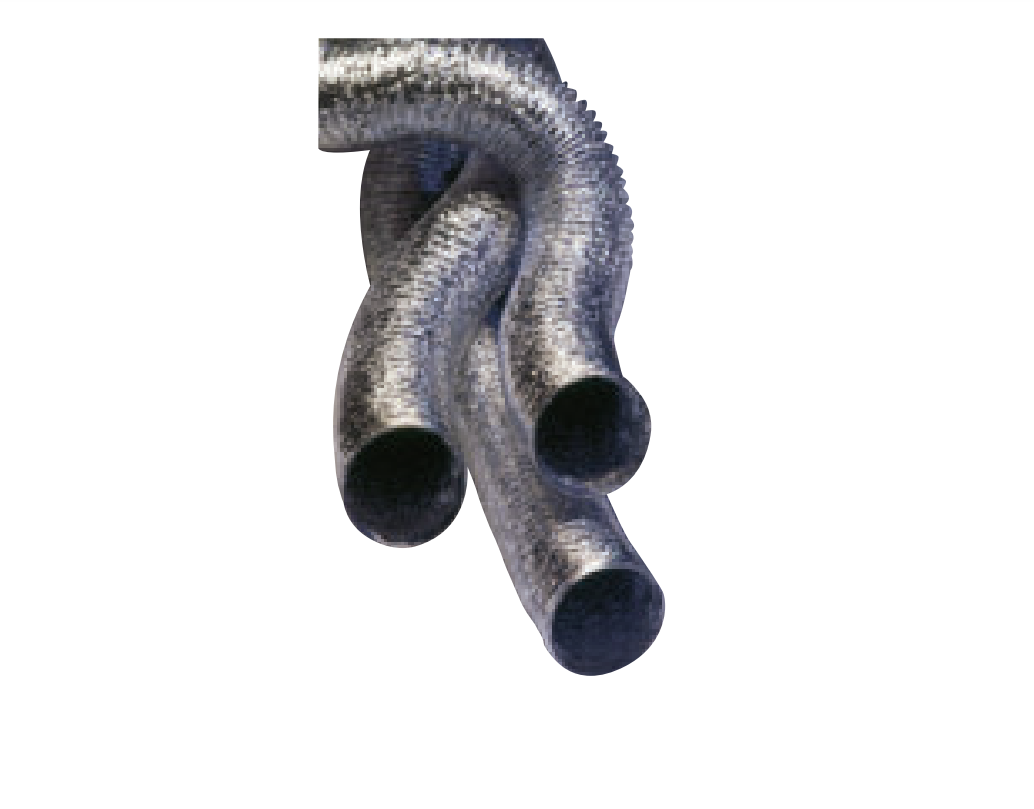 tubo flessibile alluminio poliestere systemair 127 mm ventilazione aria tubo flessibile alluminio poliestere systemair per distribuzione aria 127 mm