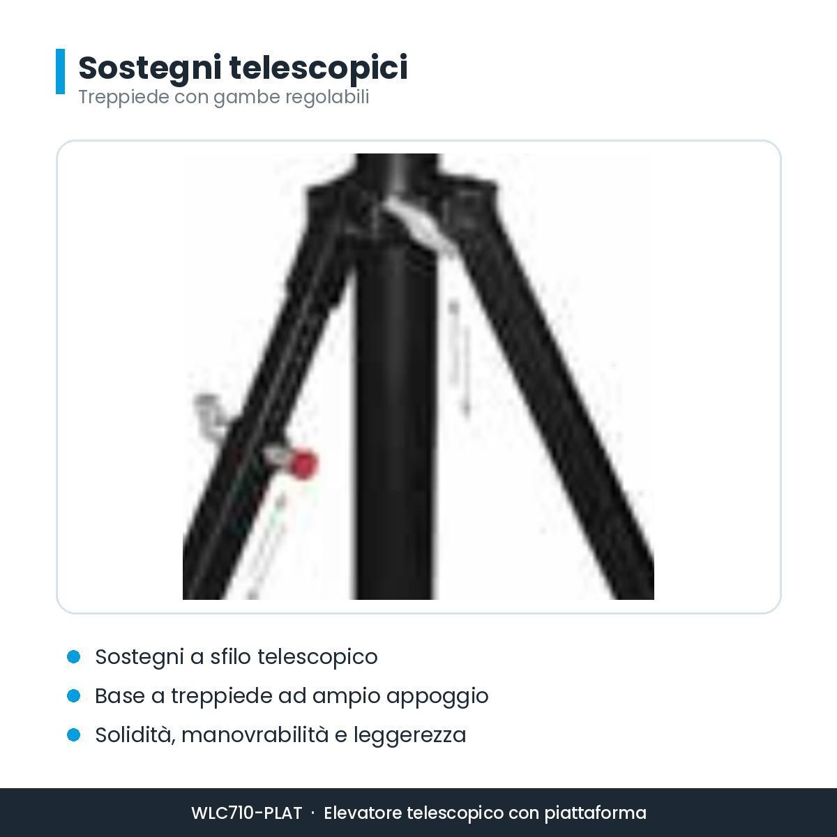 Sollevatore manuale telescopico WIGAM per unitu00e0 esterne regolabile in altezza Sollevatore telescopico manuale WIGAM con montaggio unitu00e0 esterne per climatizzazione HVAC regolabile in altezza