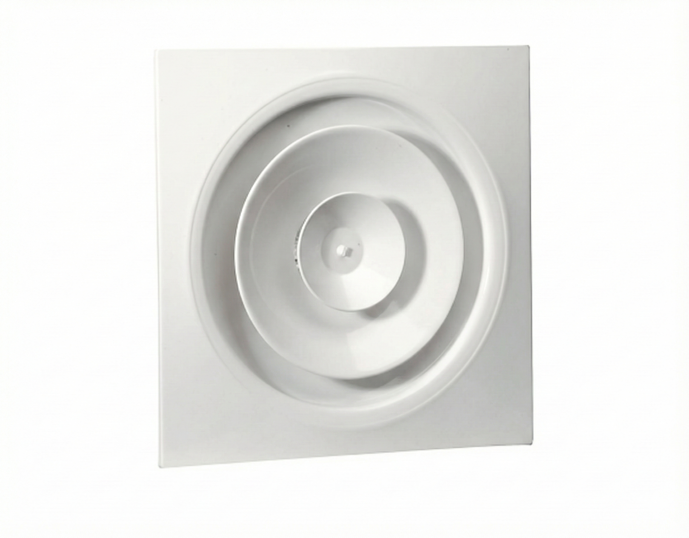 Diffusore aria a coni regolabili Systemair installazione a soffitto Diffusore circolare aria a coni regolabili per controsoffitto Systemair vista frontale