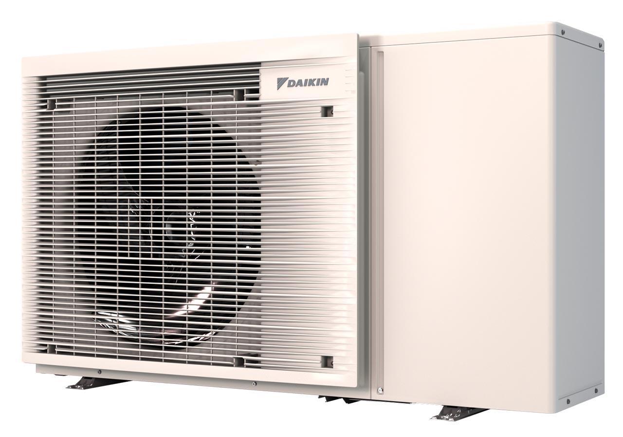 unitu00e0 esterna daikin 4kw pompa di calore angolo frontale unitu00e0 esterna pompa di calore daikin 4kw vista angolare installazione esterna