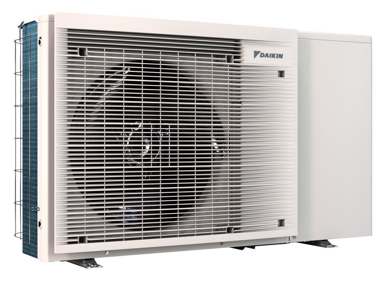unitu00e0 esterna daikin monoblocco 4kw vista laterale unitu00e0 esterna pompa di calore daikin 4kw vista laterale dettagli costruttivi