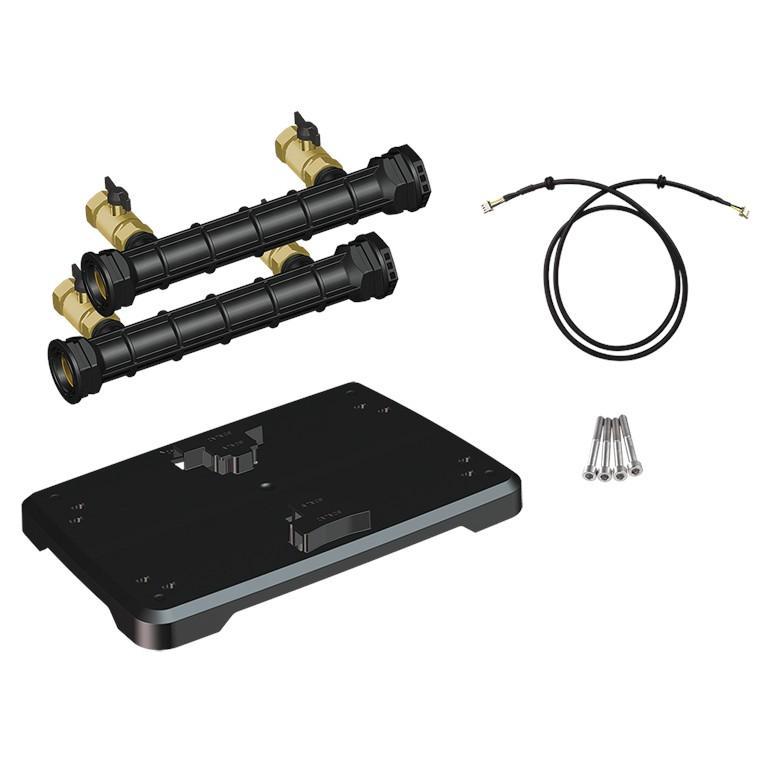 kit accessori per doppia installazione pompa grundfos scala1 kit accessori installazione doppia pompa grundfos scala1 con collettori valvole e base