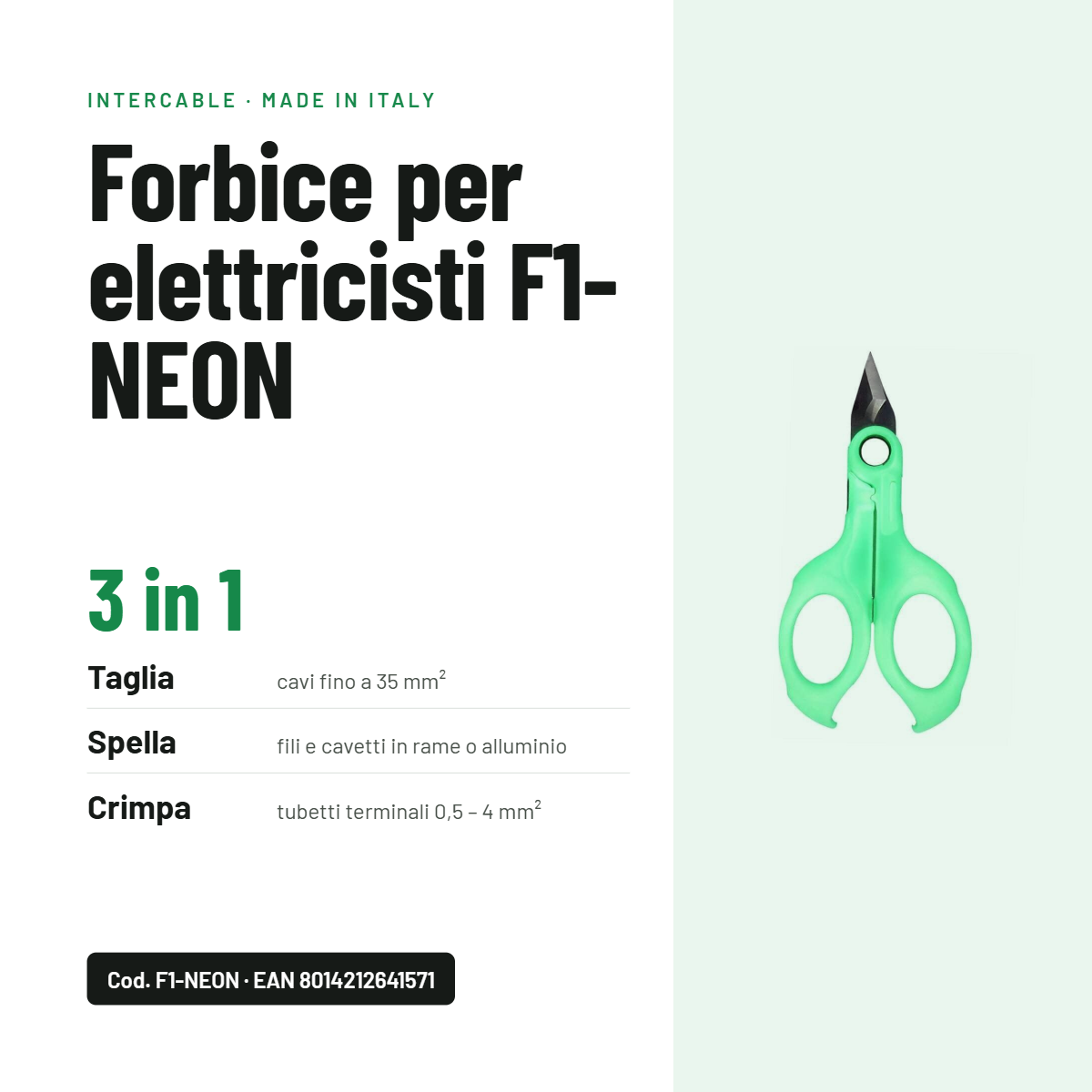 forbice elettricisti intercable f1 neon funzioni taglia spella crimpa forbice elettricisti intercable f1 neon funzioni taglia spella crimpa
