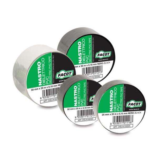 Nastro dielettrico grigio isolante in PVC Facot 50 mm x 33 m per applicazioni elettriche professionali
