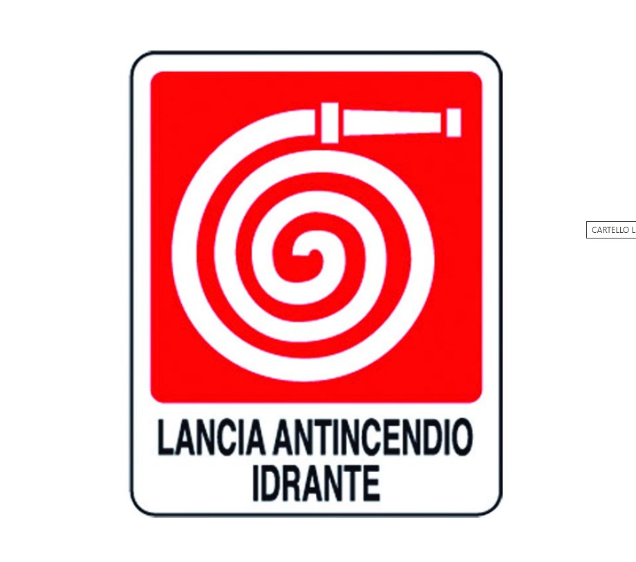 cartello segnaletica antincendio per lancia idrante 250x310 mm cartello segnaletico antincendio lancia idrante in formato 250x310 mm conforme alle normative per la sicurezza