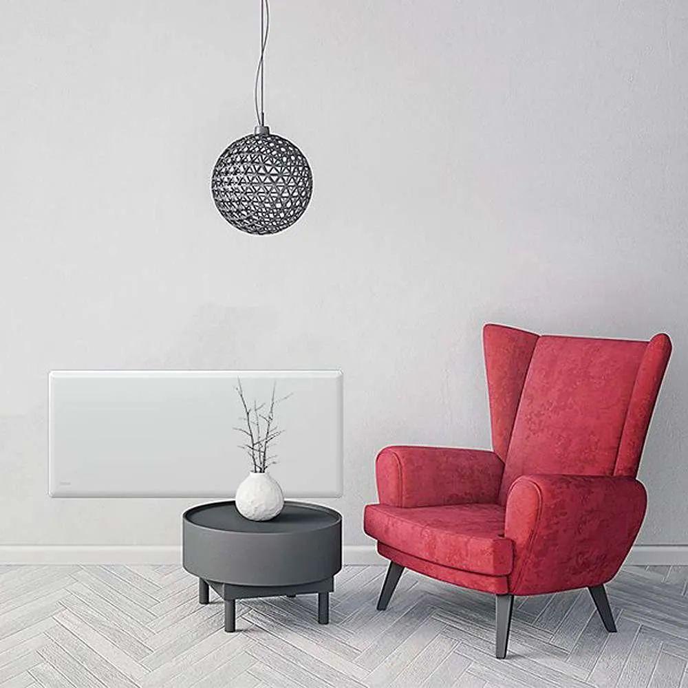 ambientazione radiatore elettrico nobo parete soggiorno moderno bianco radiatore elettrico nobo montato a parete soggiorno moderno colore bianco riscaldamento ambienti design